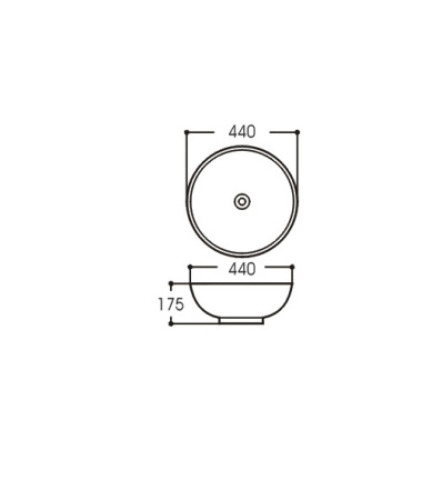 Раковина из сантехнического фарфора Aquatek AQ5354-00 40х40 накладная цвет белый без отверстий под смеситель